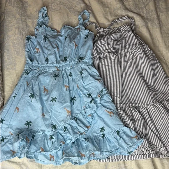 Janie and Jack | Dresses | Girls Summer Janie And Jack And Old Navy Blue  And White Dress Set Size 5t | Poshmark